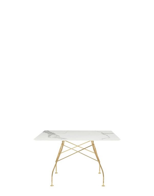 Kartell Glosse Marble Tisch Quadrat,  118 cm x 118 cm